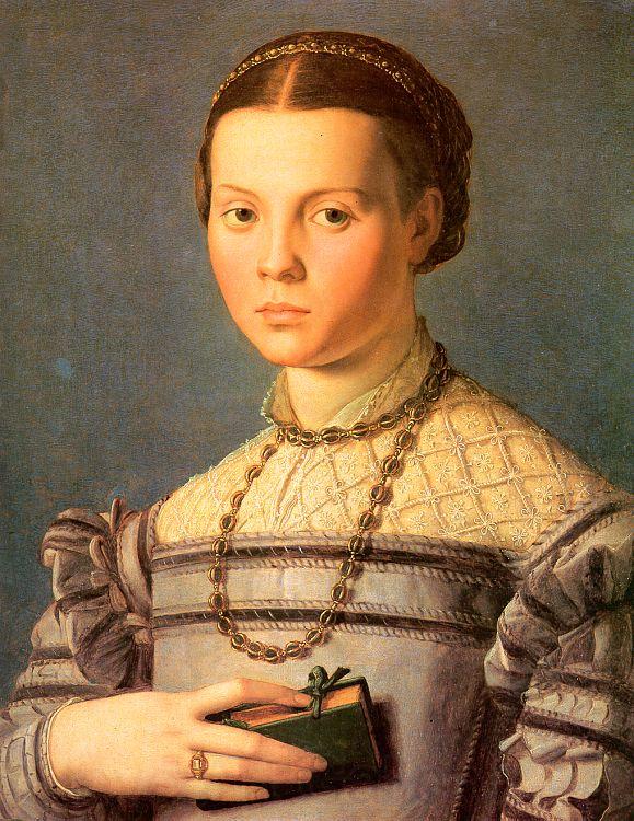 Agnolo Bronzino Portrait of a Young Girl with a Prayer Book